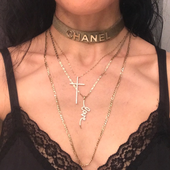 Chanel gold mesh choker RARE necklace - Picture 3 of 16